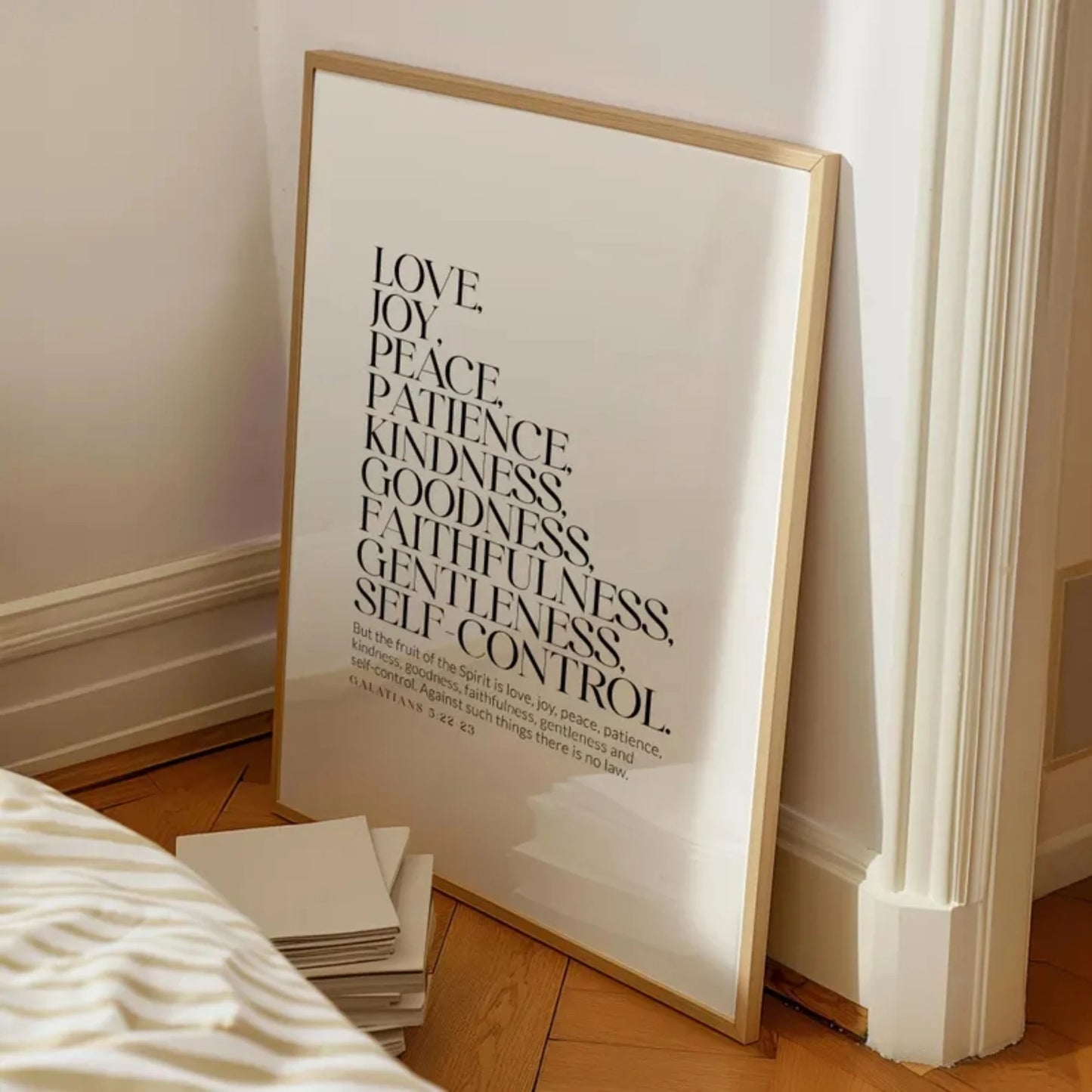 Galatians 5:22-23 Fruit of the Spirit Bible Canvas Wall Art