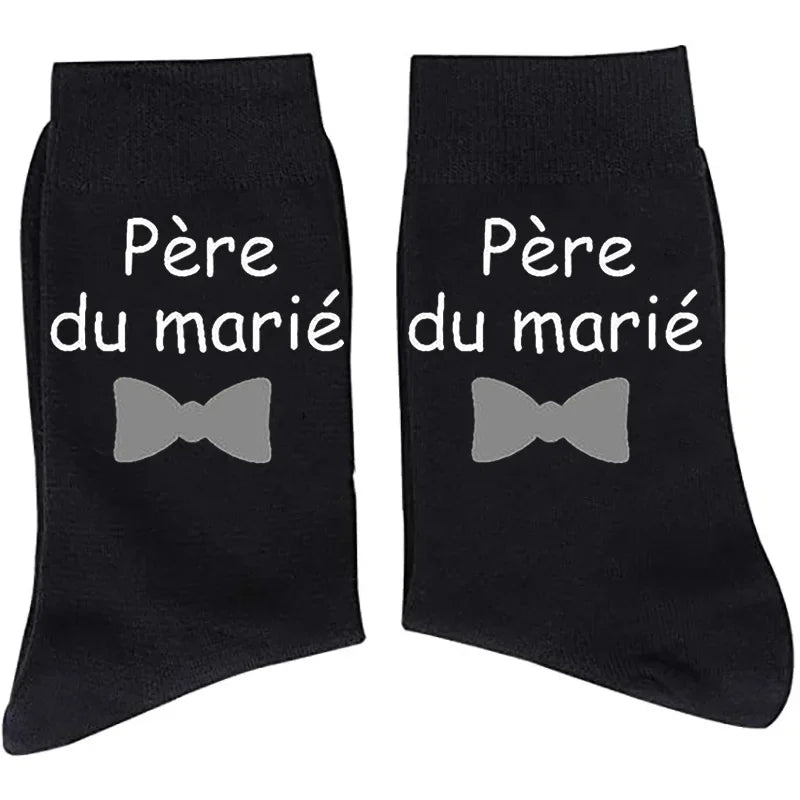 Wedding Party Socks – Groom, Best Man & Father of the Bride Novelty Wedding Socks Peaceful Pleasures Health and Wellness father of the groom