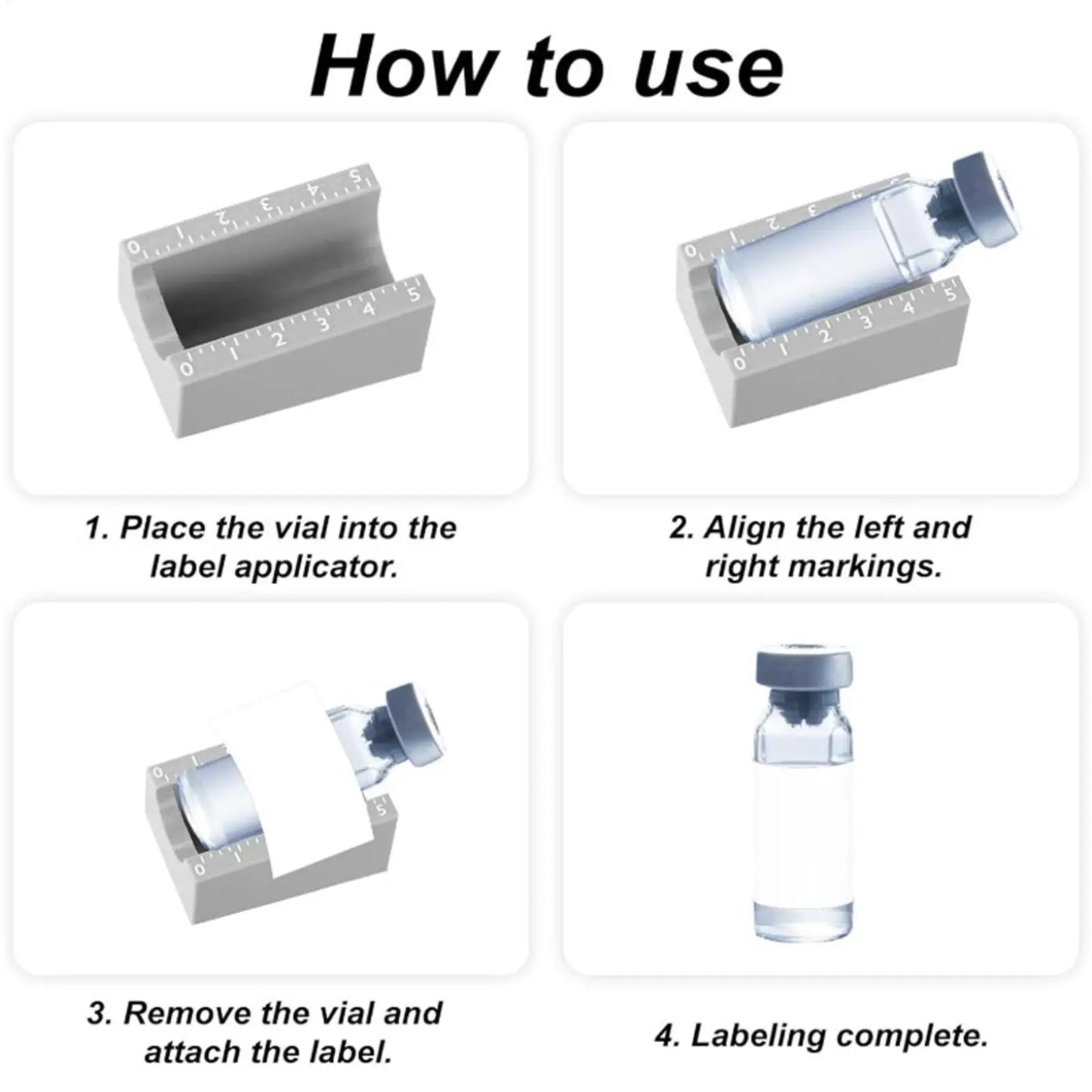 Vial Label Applicator – Precise Sticker Alignment 3ml & 10ml