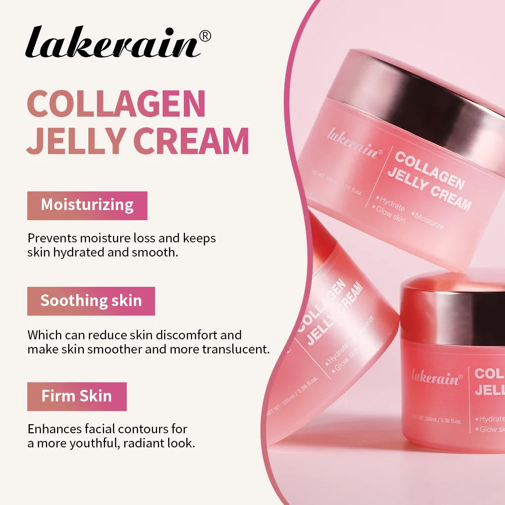 100g Collagen Jelly Cream Hydrolyzed Collagen Soft Moist Jelly Essence Shrinks Pores Moisturizing Smooth Skin Care Products Peaceful Pleasures Health and Wellness