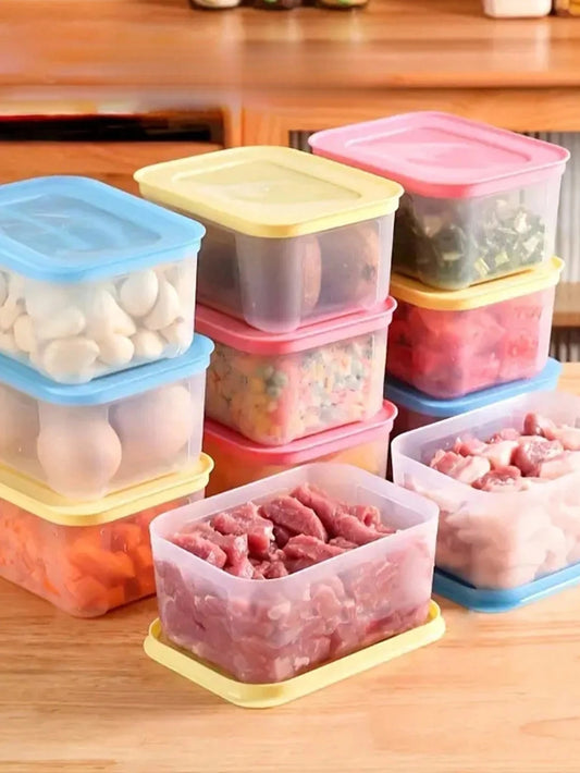 1pc-4pcs Reusable Transparent Fridge Storage Box for Fruits Vegetables Meat Eggs Kitchen Container kitchen storage container Peaceful Pleasures Health and Wellness