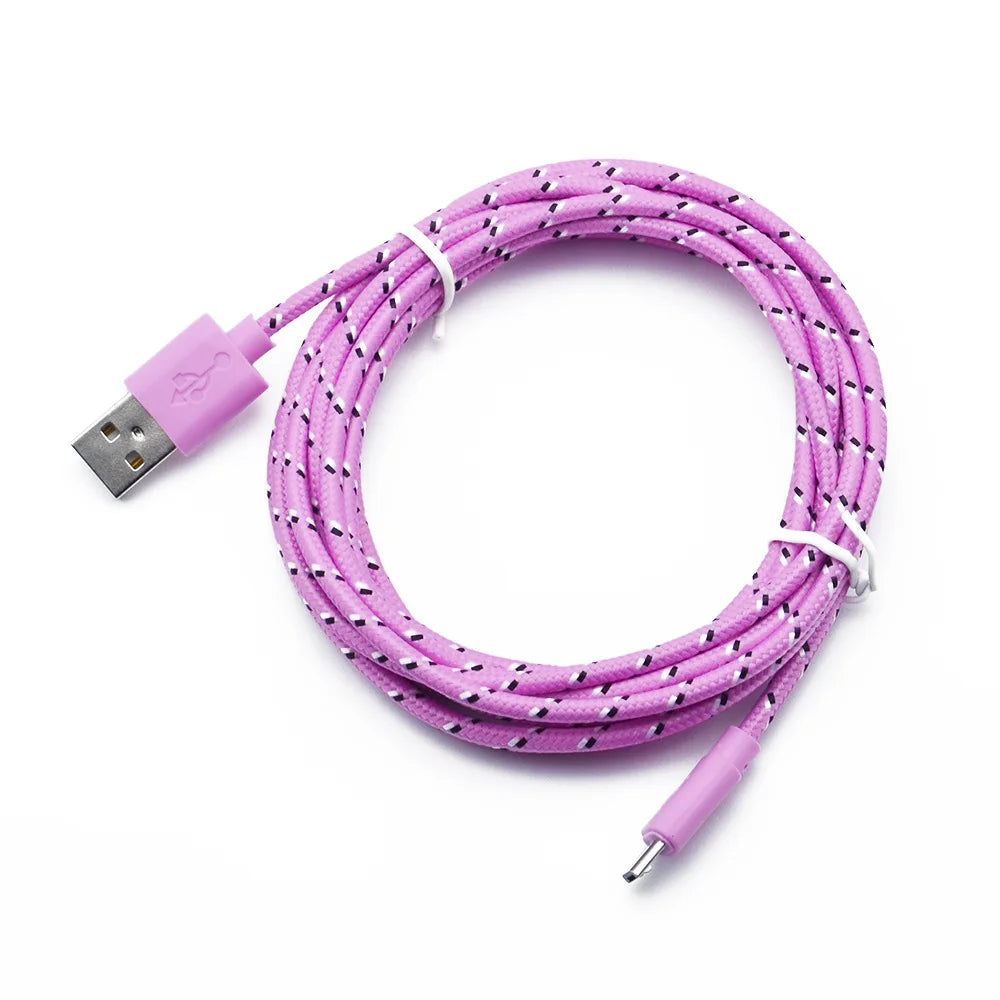 Nylon Braided Micro USB Fast Charge Cable 1M 2M 3M – Android