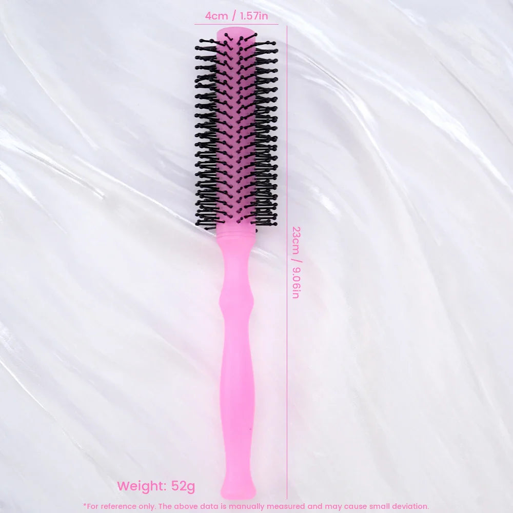 Ergonomic Round Styling Brush – Soft Nylon Bristles, All Hair Types