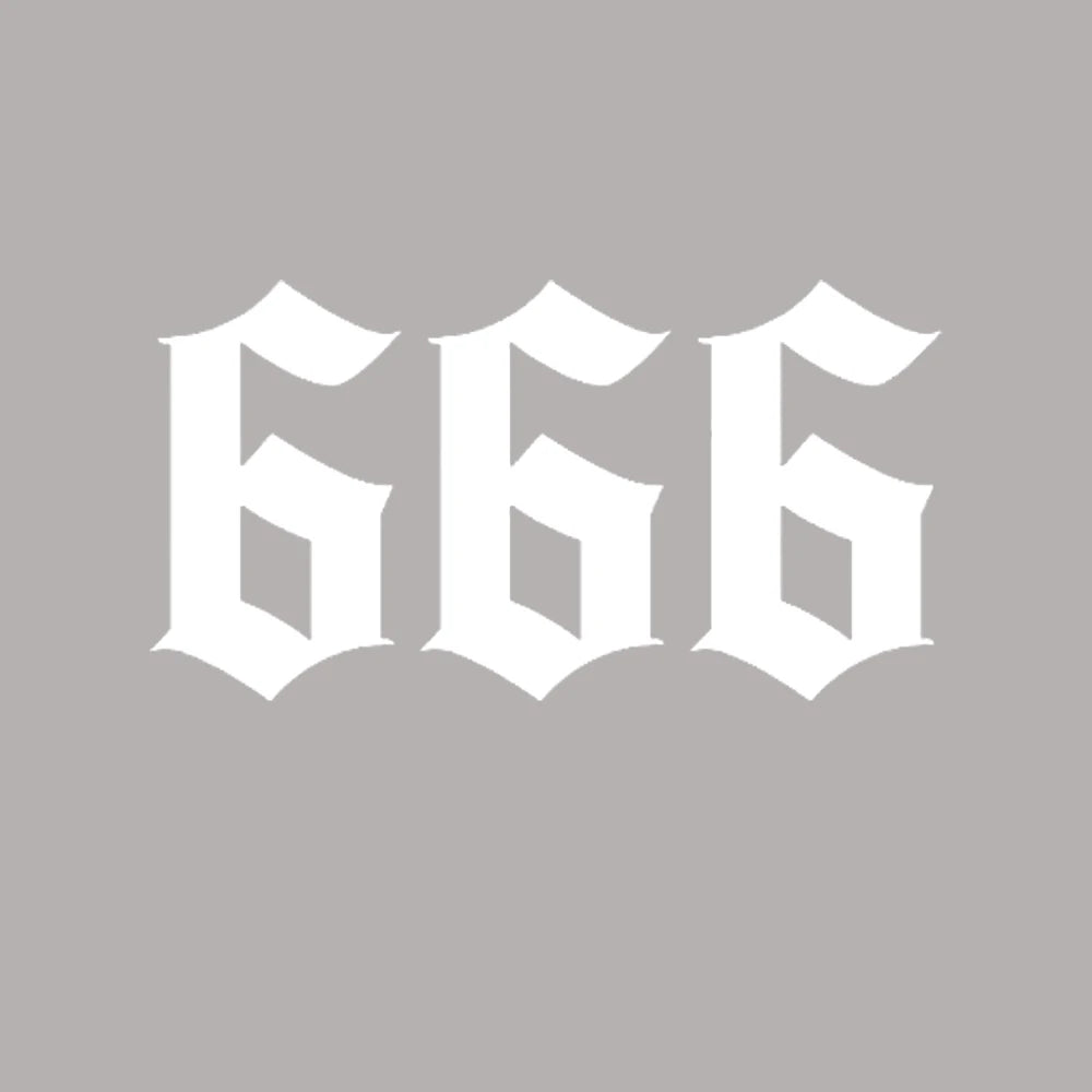18cm Number 666 Decal Sticker Car Bike Funny Bumper Vinyl Peaceful Pleasures Health and Wellness