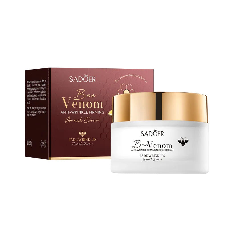 New Bee Venom Anti-aging Face Cream Fade Wrinkle Firming Lifting Facial Cream Forehead Wrinkle Removal Moisturizing Skincare 50g Peaceful Pleasures Health and Wellness 1pcs 35g