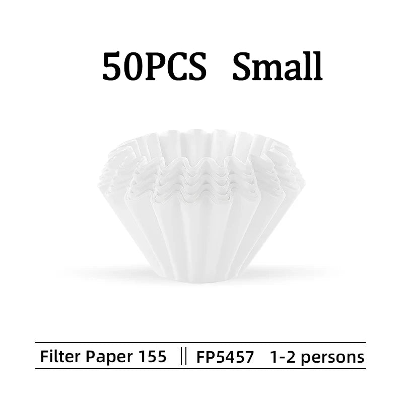 50pcs/Set White Coffee Filters Single Serving Paper for Coffee Machine 1-4 cups White Filter Paper Cake Cup Coffee Paper Filter Peaceful Pleasures Health and Wellness 1-2 cup