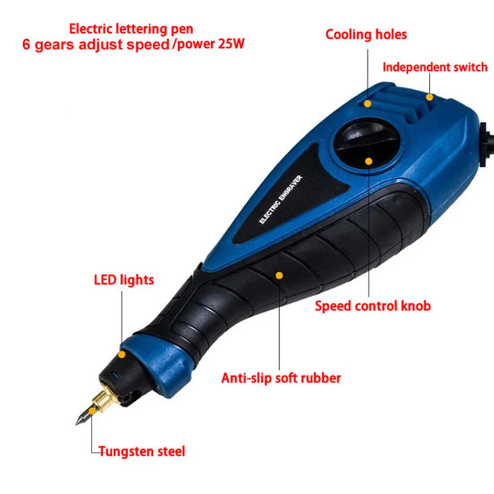25W Electric Engraving Pen – Metal, Glass, Wood & Plastic