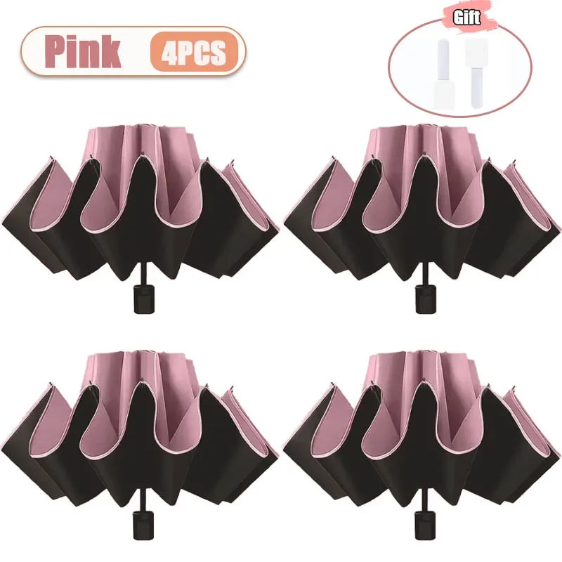 Large UV Protection Folding Umbrella – Sun & Rain Compact