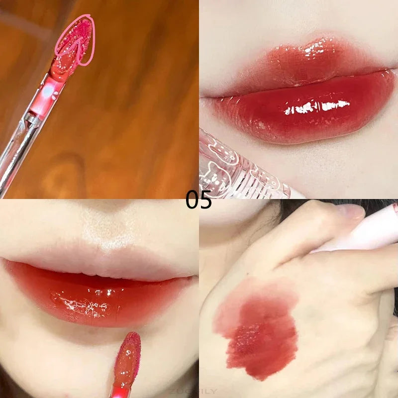 Mirror Water Lip Gloss – Cherry Pink Glass Lips Oil Tint