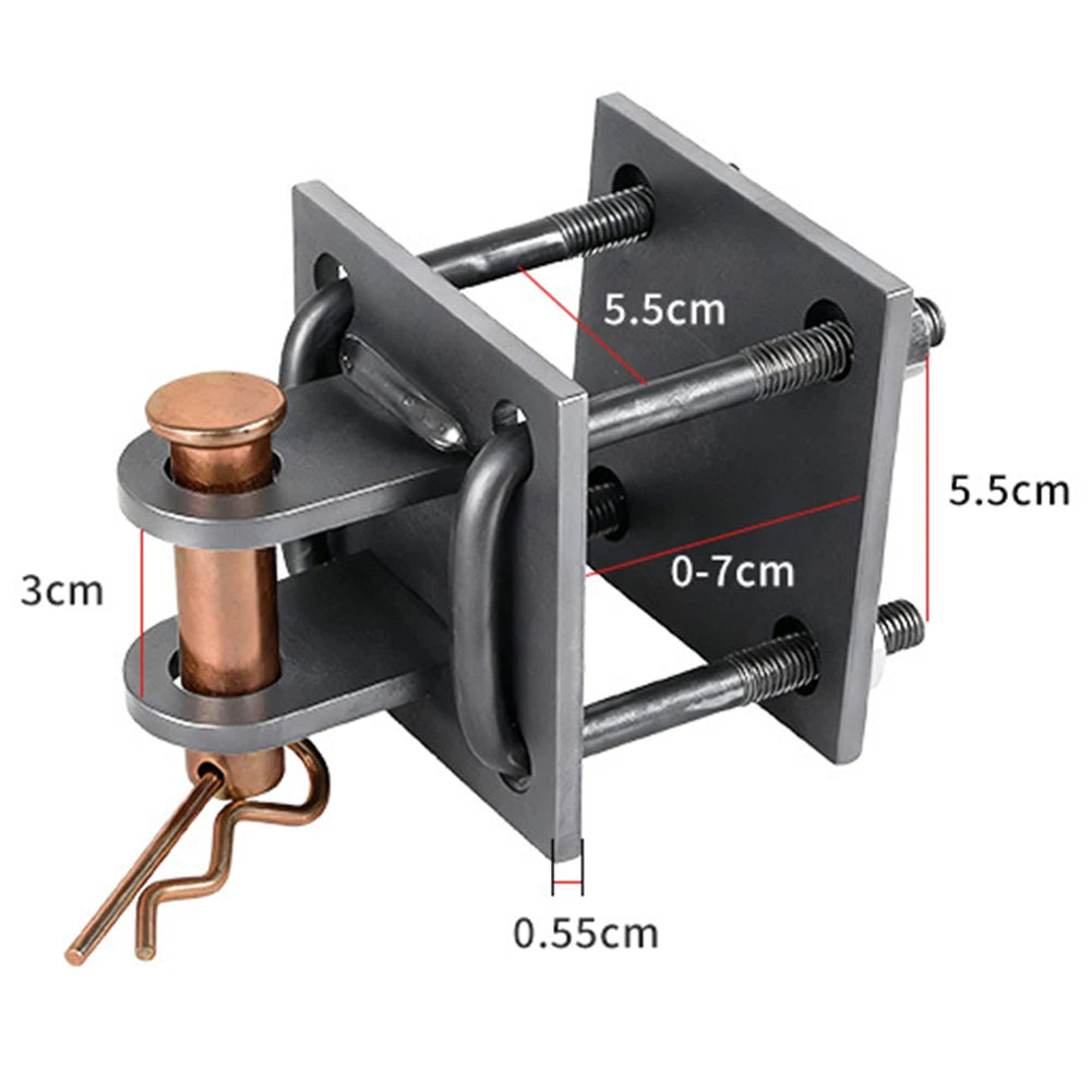 Metal Tricycle Tow Hook Trailer Connector Split Design Food Cart