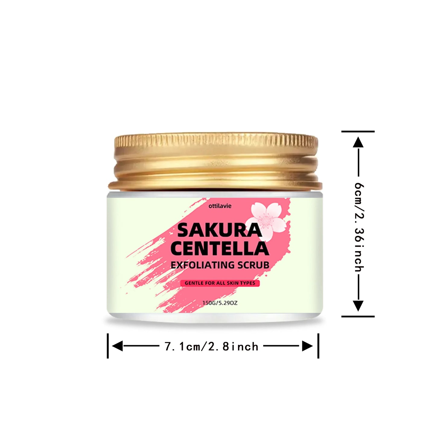 Ottilavie Sakura & Centella Scrub with Niacinamide | Face & Body