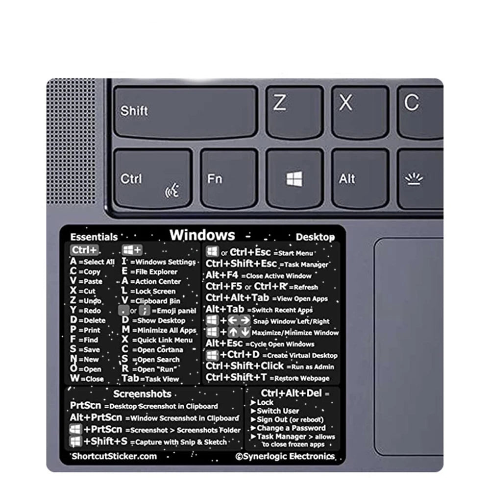 For PC Reference Keyboard Shortcut Sticker Adhesive for PC Laptop Desktop Quick Tips At Your Fingertips Peaceful Pleasures Health and Wellness