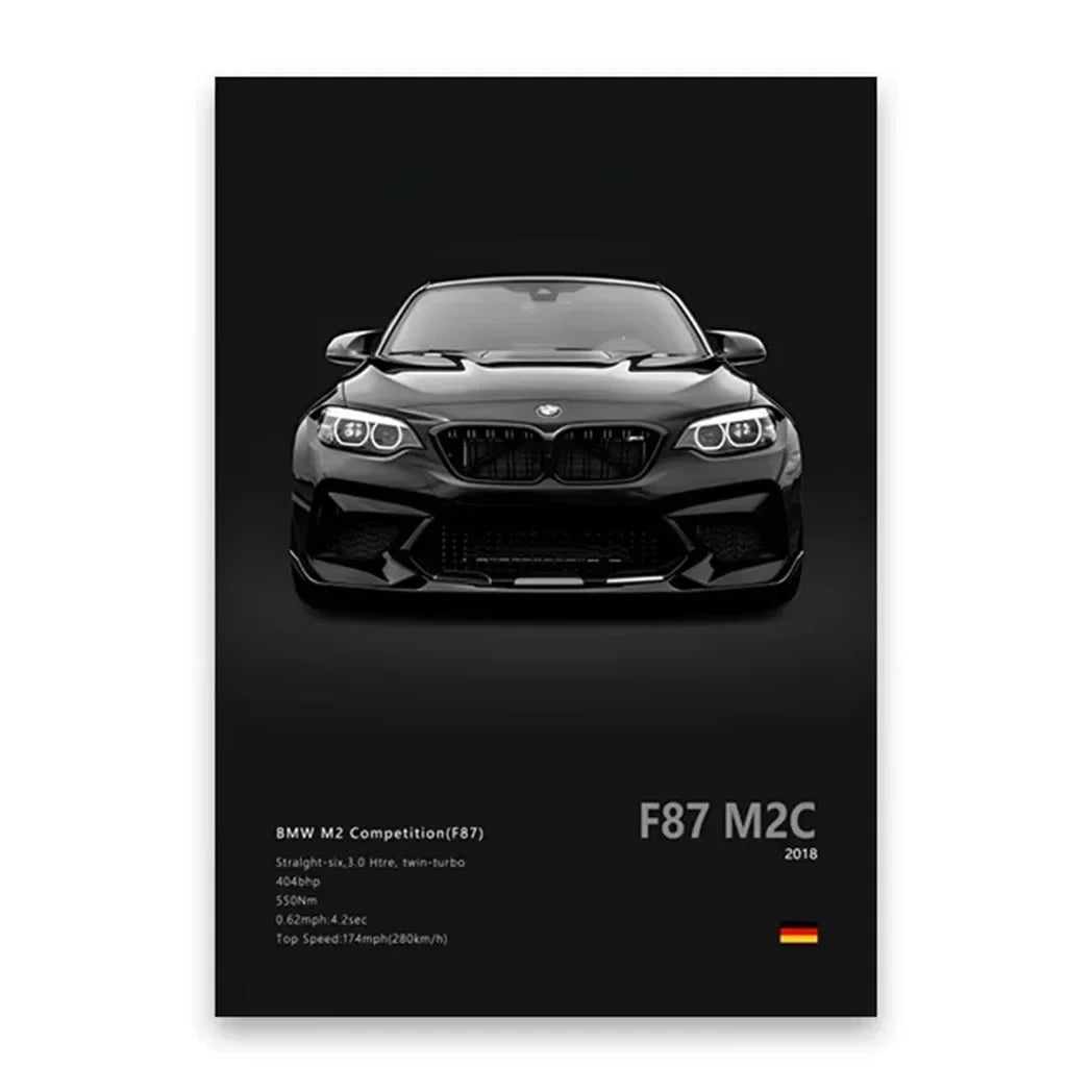 Famous Cars Canvas Wall Art Poster | 918 GT3 G63 STO SLS Unframed