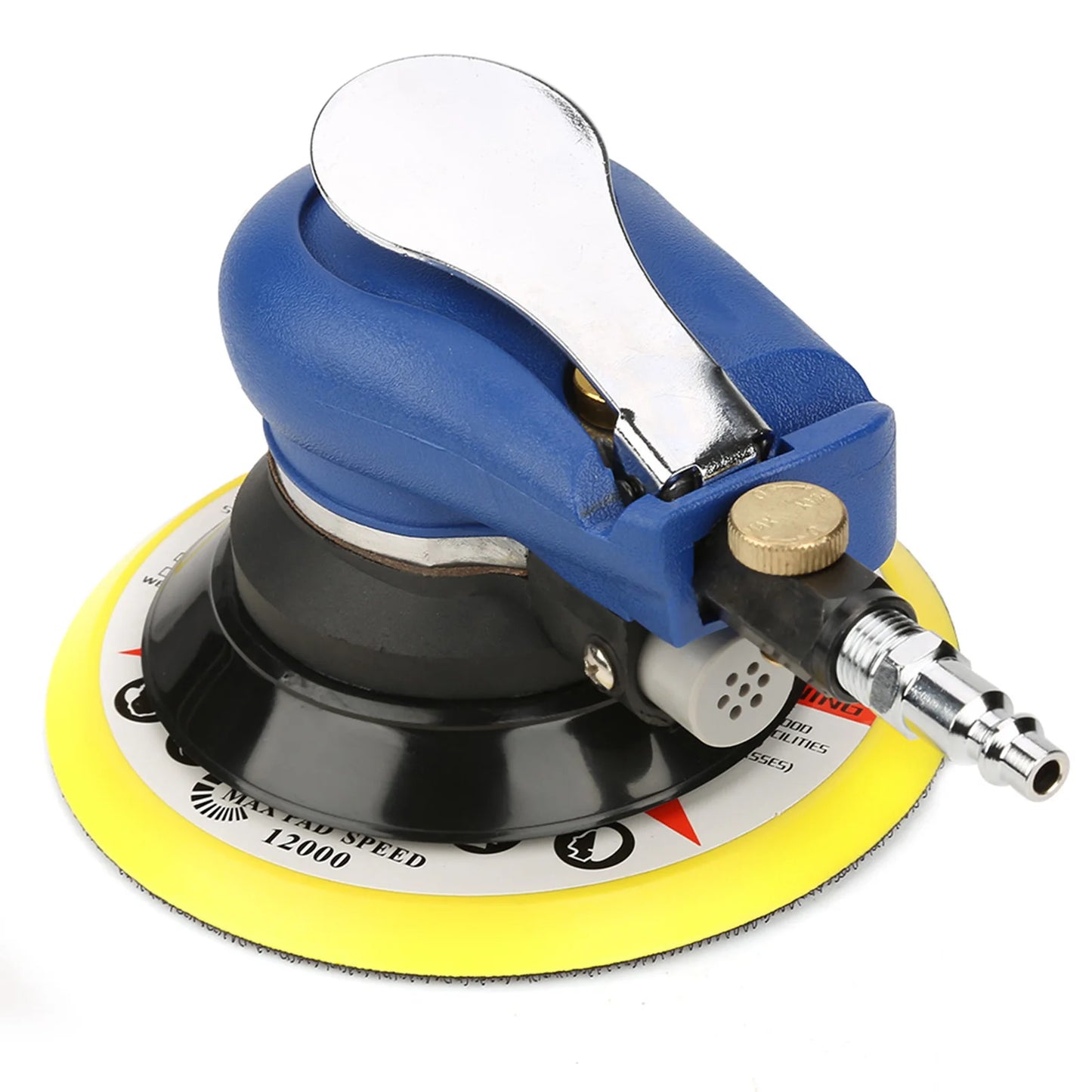 AT‑980 5"/6" Air Random Orbital Sander Round Polisher Pneumatic Hand Sanding Tool Round Sander Sander Random Orbital Sander Peaceful Pleasures Health and Wellness 6
