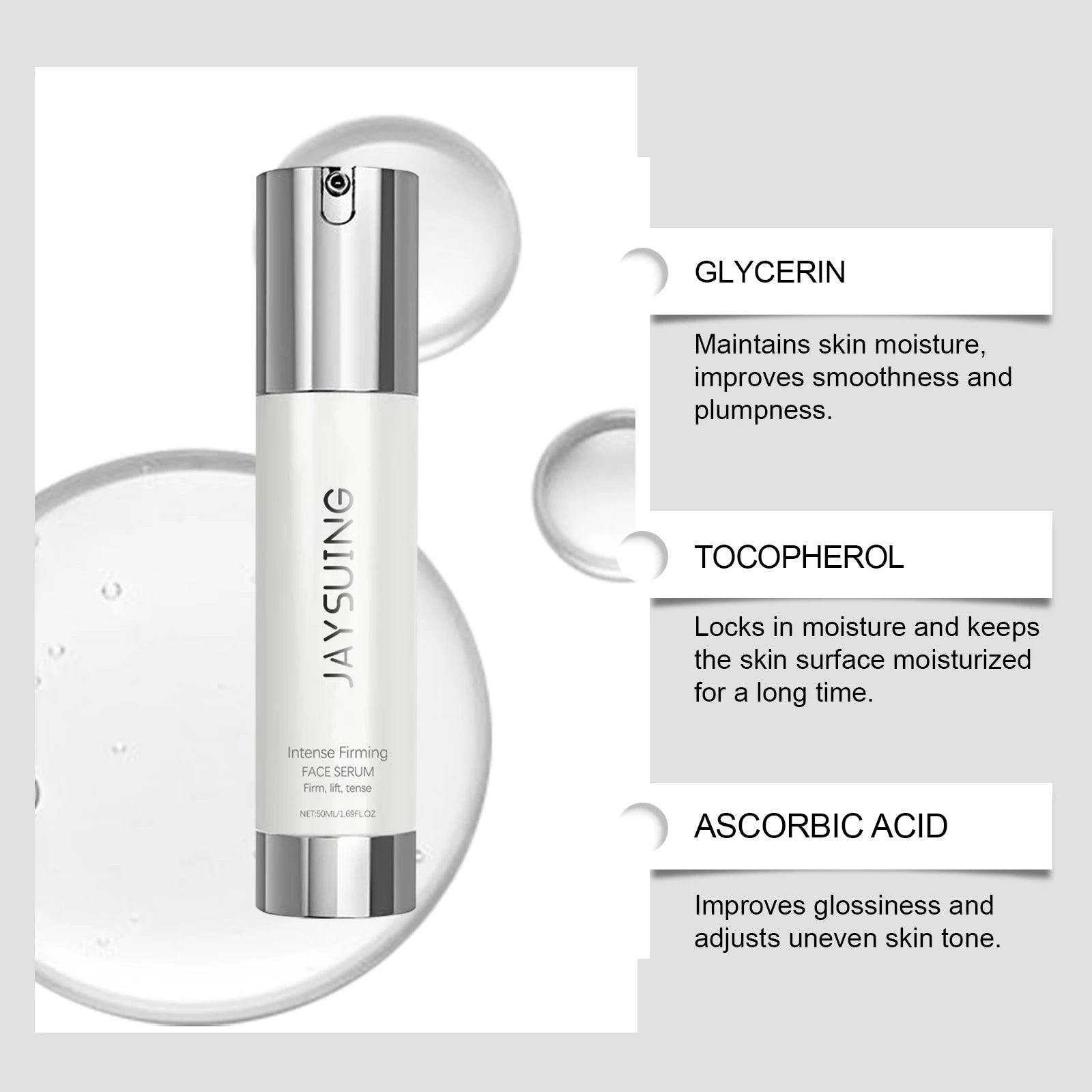 Anti-Aging Essence Lighen Wrinkles Antioxidant Repair Dry Damaged Skin Pore Minimizing Firming Lifting Moisturizing Facial Serum Peaceful Pleasures Health and Wellness