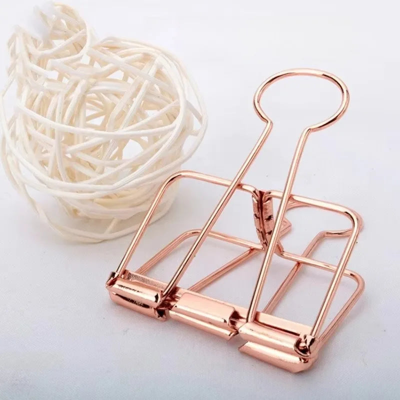 Hollow Metal Long Tail Clip Office Storage Binding Tailcoat Creative