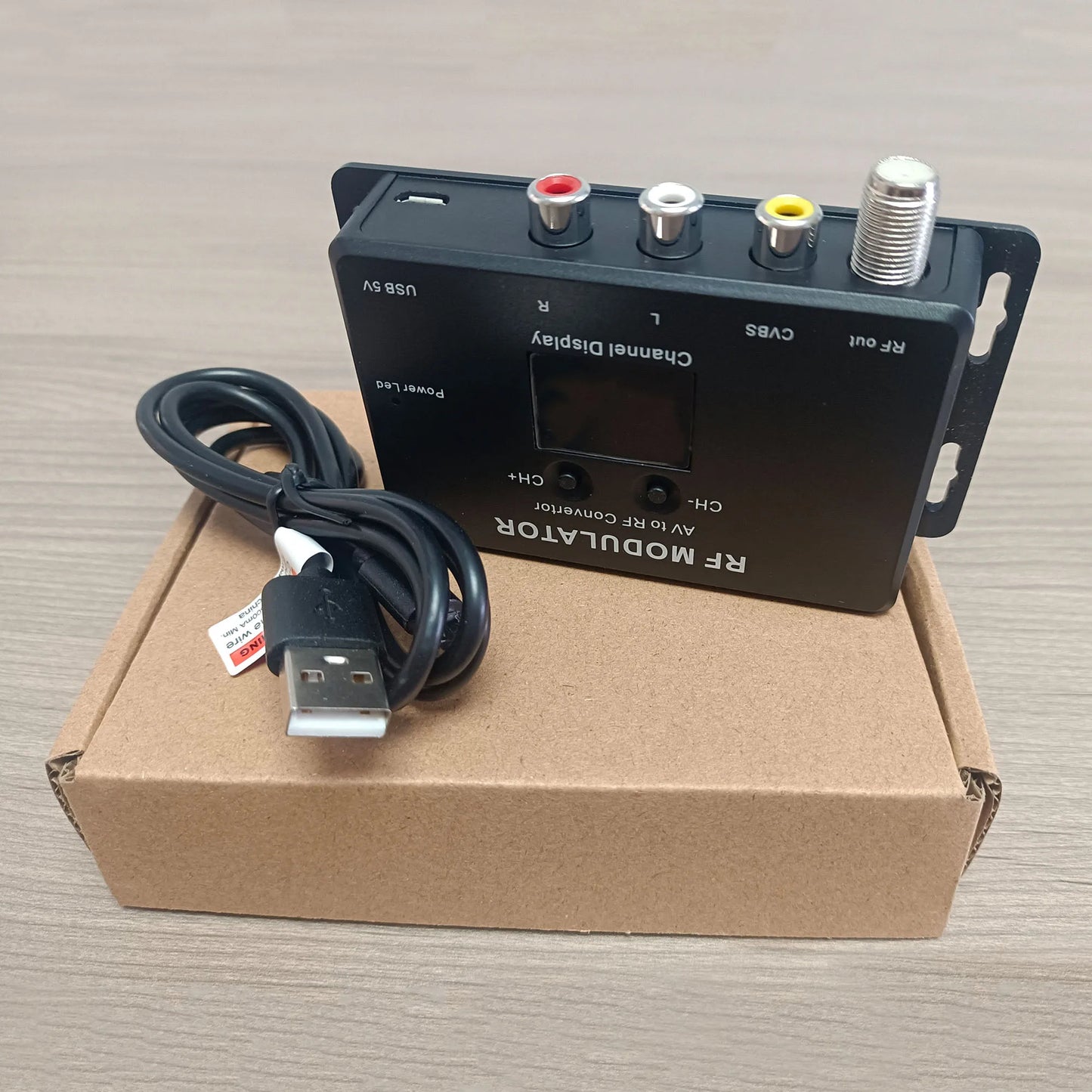 AV to RF Analog Modulator – Adjustable Cable TV Channel Mixer