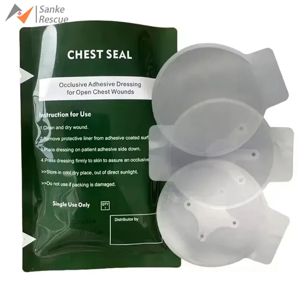 Chest Seal Life-Saving Wound Care for Emergency or Tactical Situations Advanced Adhesive Sterile Transparent Lightweight Vent Peaceful Pleasures Health and Wellness