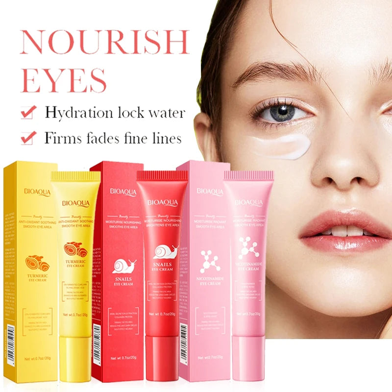 BIOAQUA Turmeric Snail Eye Cream – Dark Circles & Eye Bags