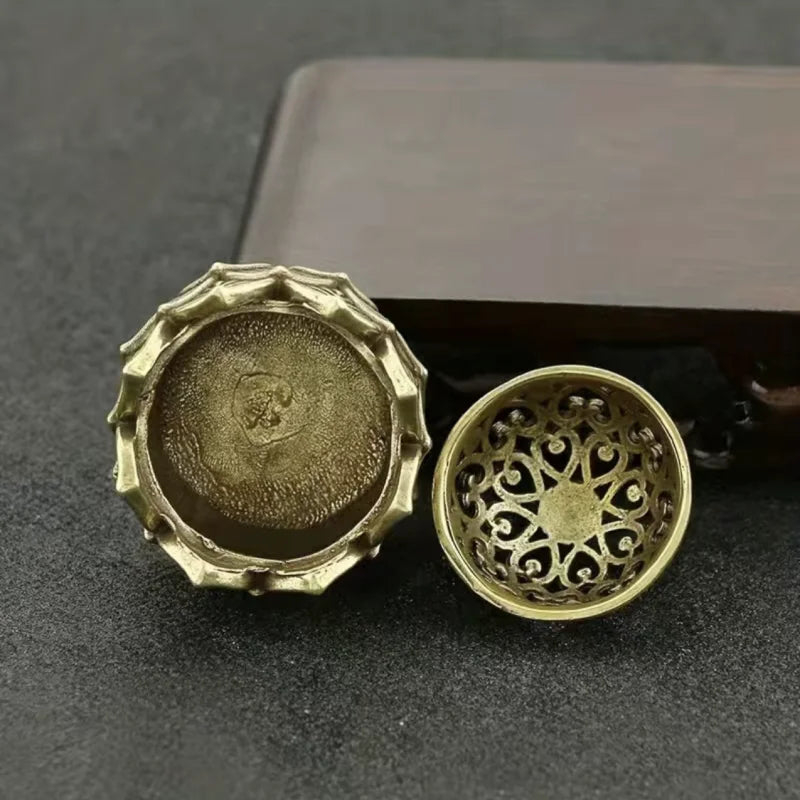 Hollow Lotus Incense Burner | Stainless Steel Tea Table Decor