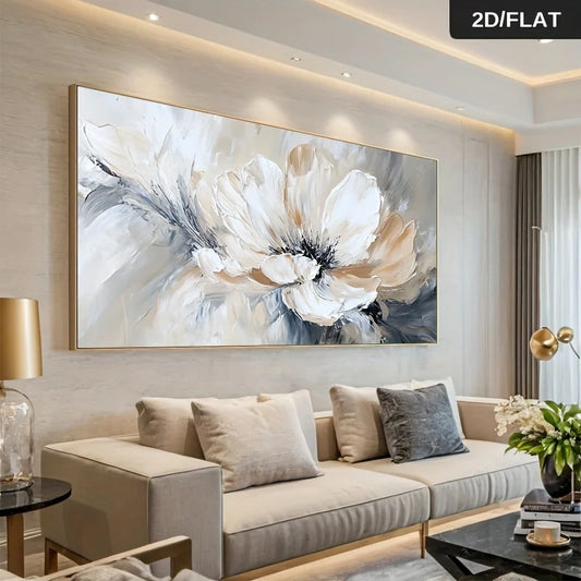 Large Abstract Floral Canvas Wall Art – Modern Vintage Flower Print Canvas Wall Art Peaceful Pleasures Health and Wellness 100x200cm No Frame ZLH10459