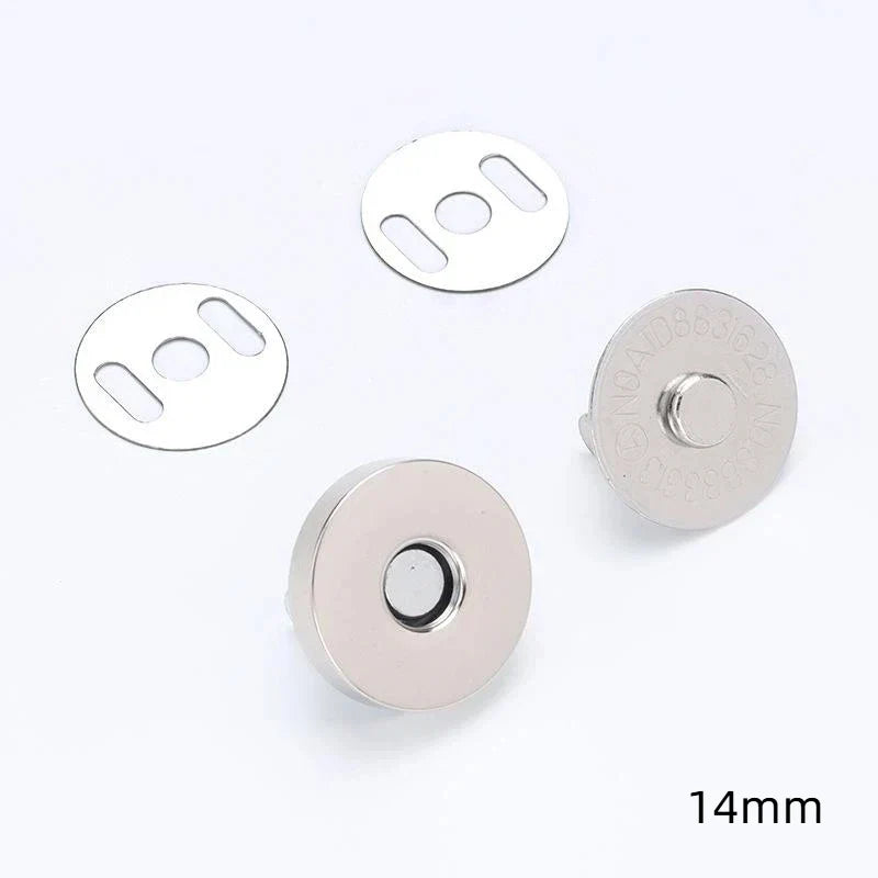 10-Pack Magnetic Snap Button Clasps for Bags & Leather 14/18mm