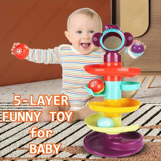 Dutora Ball Track Tower | Rolling Spinning Ball Toy Ages 3–6 Ball Track Tower Oasis Select