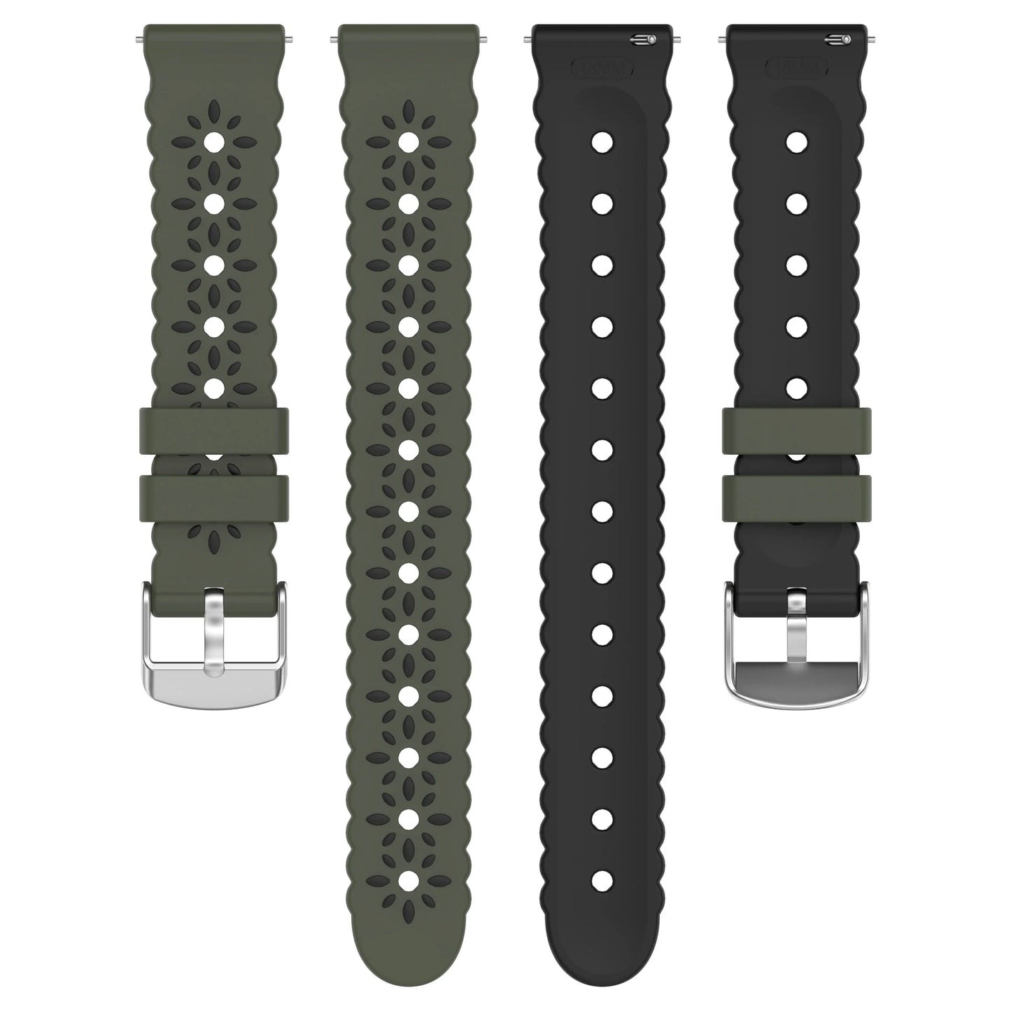 Silicone Watch Band 18mm 20mm – Huawei Samsung Garmin Strap Peaceful Pleasures Health and Wellness