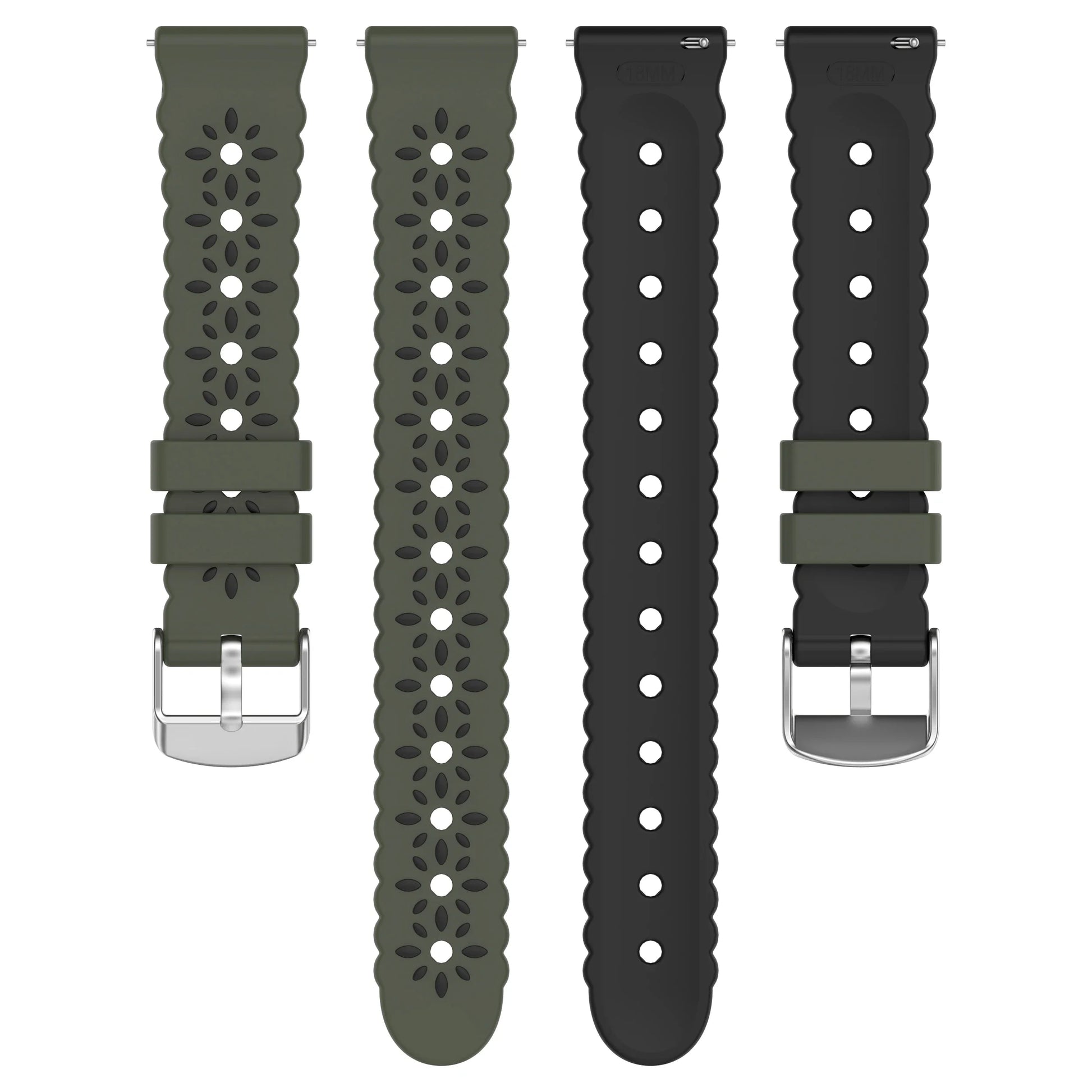 Silicone Watch Band 18mm 20mm – Huawei Samsung Garmin Strap Peaceful Pleasures Health and Wellness