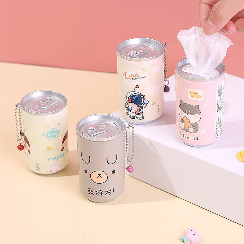 30-Pack Kids Portable Cartoon Bucket Wet Wipes | Cute Canned