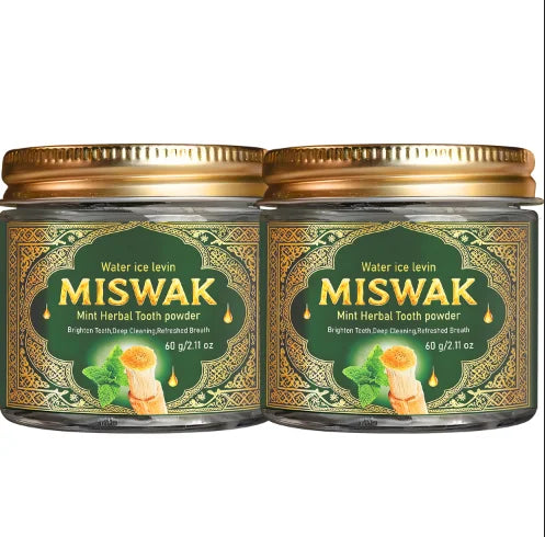 MISWAK Mint Herbal Tooth Powder | Charcoal & Hyaluronic Acid