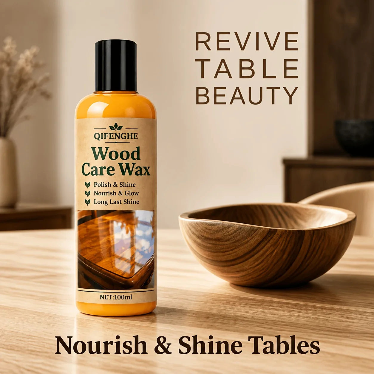 Wood Care Wax Polish – Glossy Hardwood Furniture Protection
