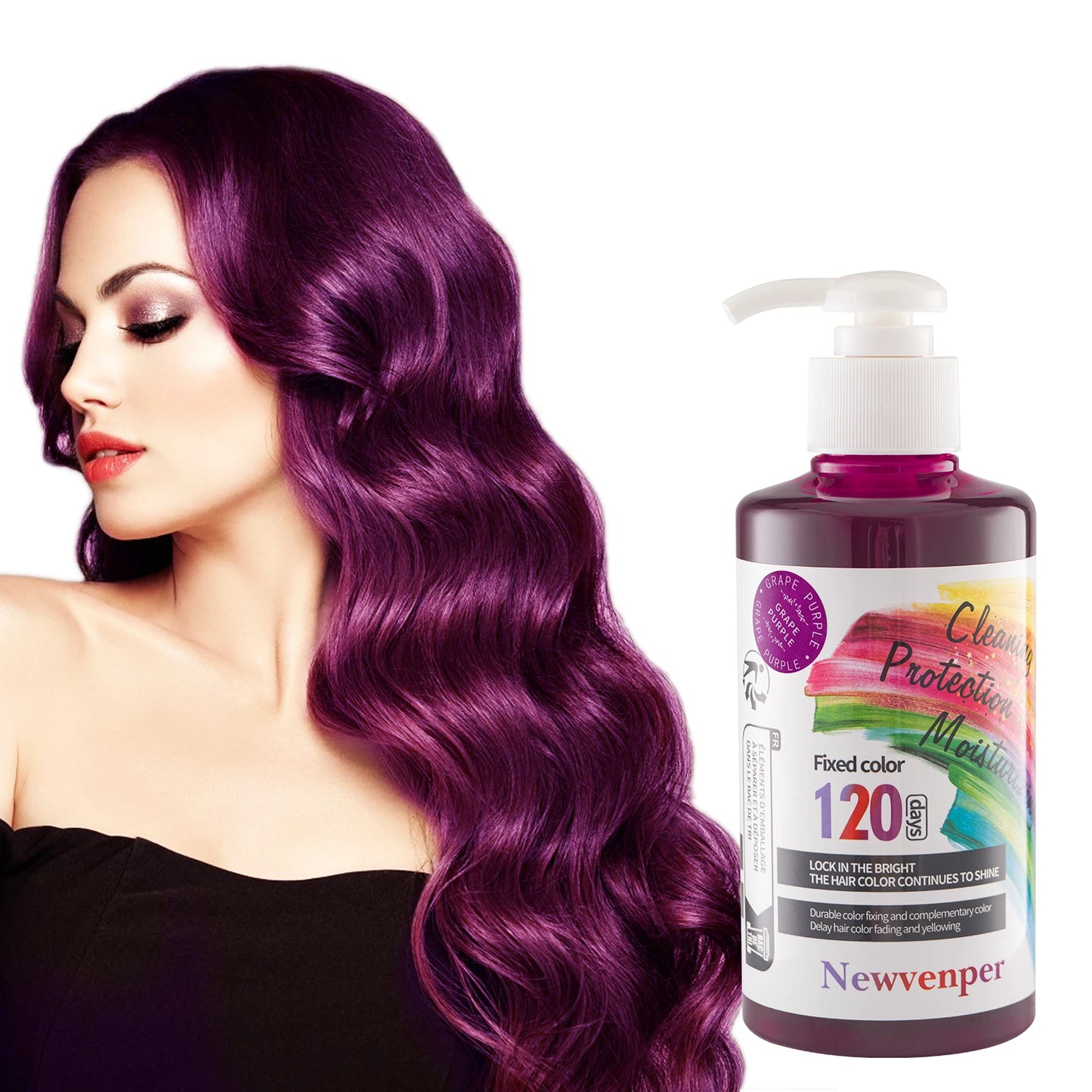Purple Color-Fixing Shampoo for Gray Hair Coverage