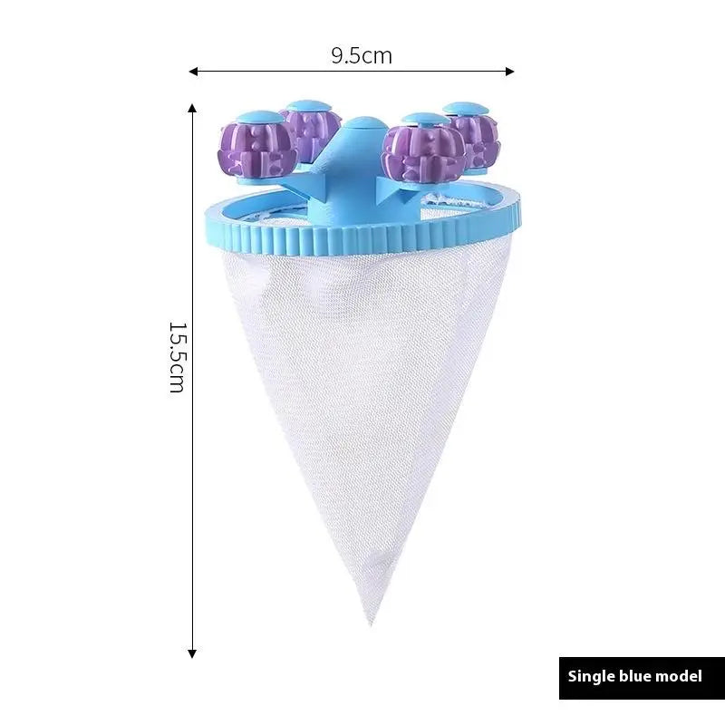 Washing Machine Lint & Hair Catcher Filter Mesh Bag Laundry Filter Bag Peaceful Pleasures Health and Wellness Blue