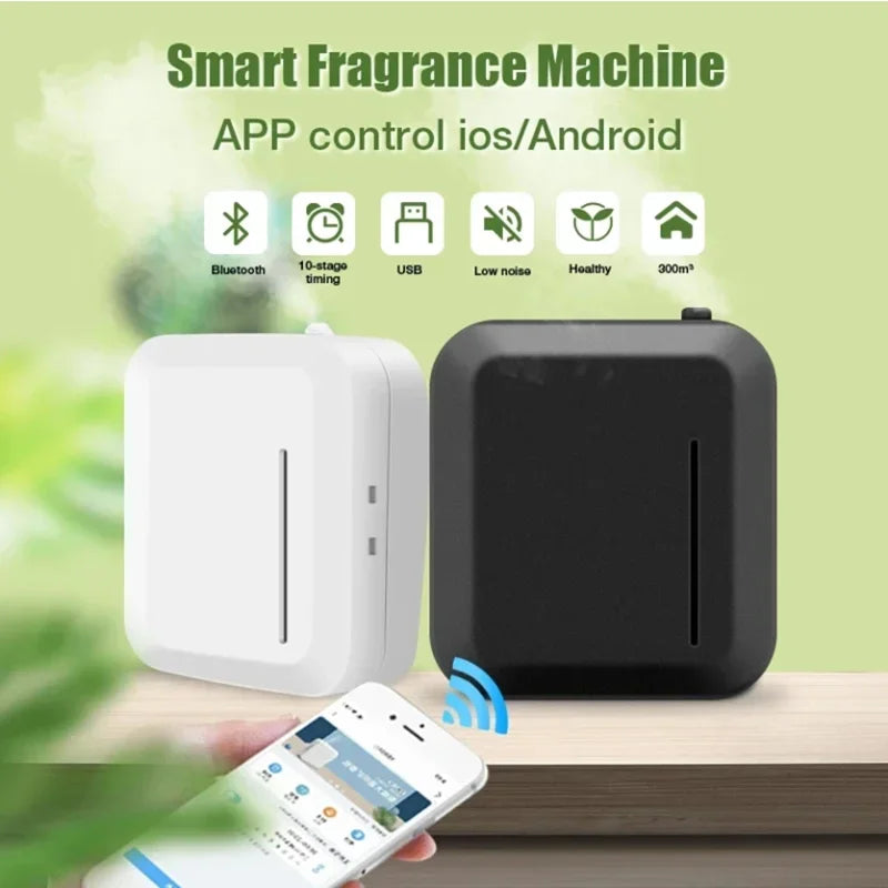 URGGU Waterless Aroma Diffuser – Bluetooth App, 300m³ Coverage