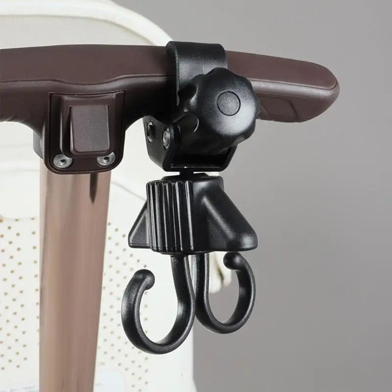 Heavy Duty Stroller Hook 360° Rotating – Easy Clip-On, No Tools
