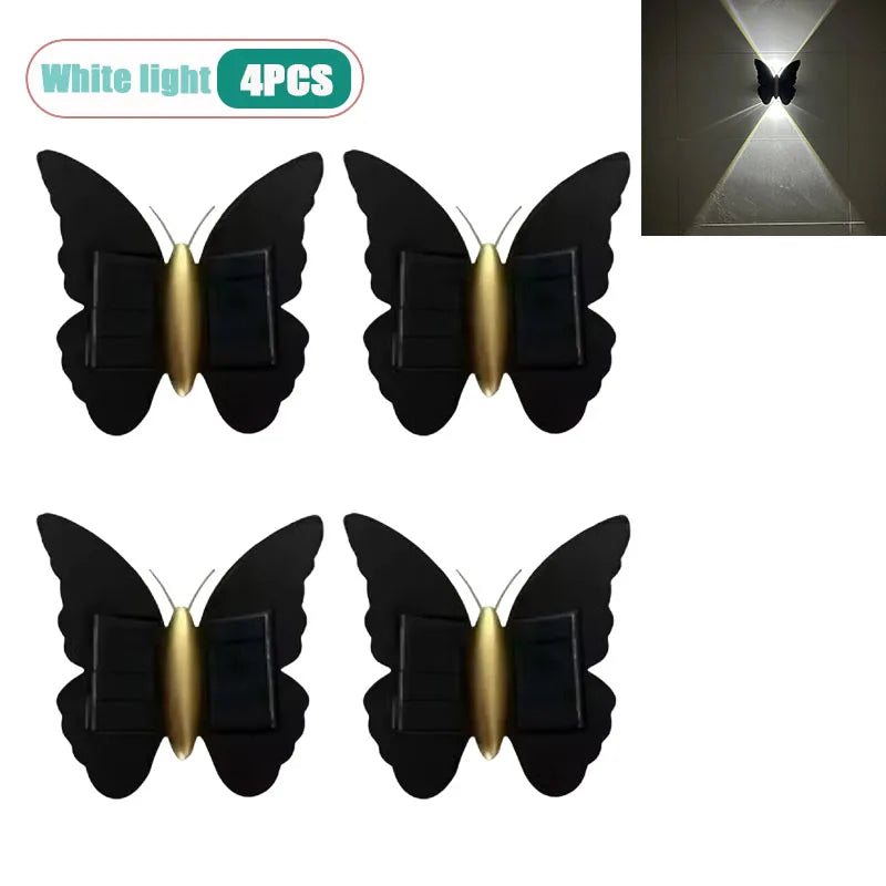 Butterfly Solar Wall Light – Motion Sensor & IP65 Waterproof