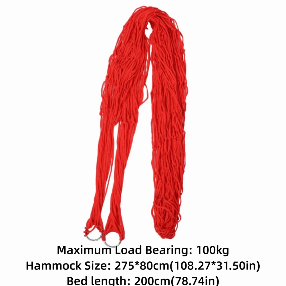 Nylon Mesh Double Hammock – Colorful Outdoor Camping Hammock