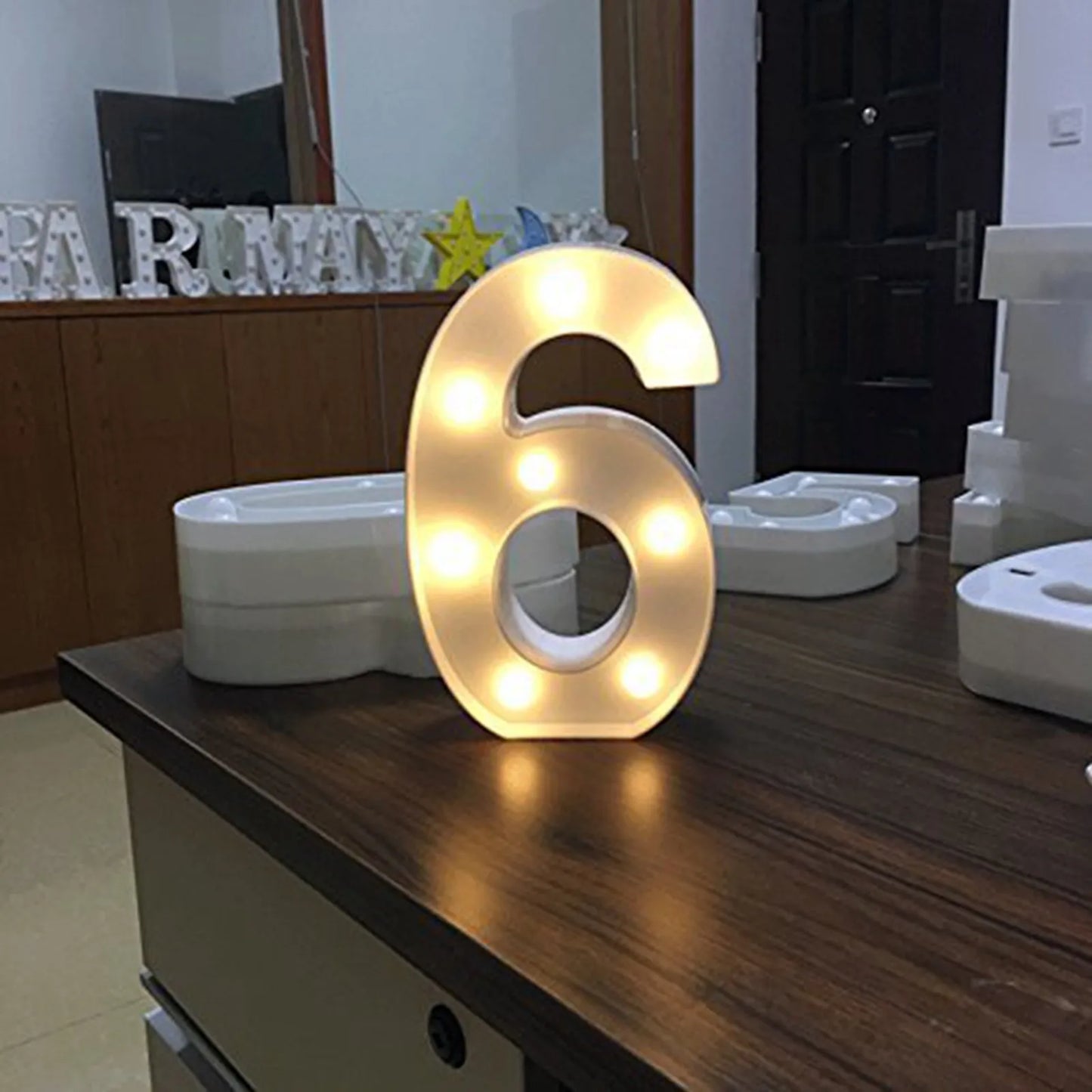 Light Up Letter Led Alphabet Number Plastic Battery Operated Party Sign Wedding Festival Stand Decoration No Batteries Included Peaceful Pleasures Health and Wellness G