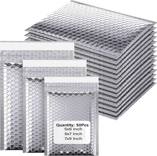 Silvery Bubble Envelope Shipping Packaging Supplies Packing Bag Bags Peaceful Pleasures Health and Wellness