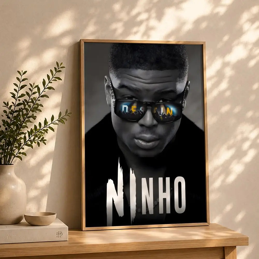 Rapper N-NinhoS HD Self-Adhesive Waterproof Wall Art Poster Wall Art Poster Peaceful Pleasures Health and Wellness White6 50X70cmNoframe