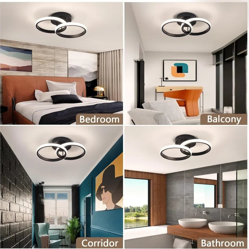 RUNTOIN 22W LED Geometric Ceiling Light – Kitchen & Bedroom