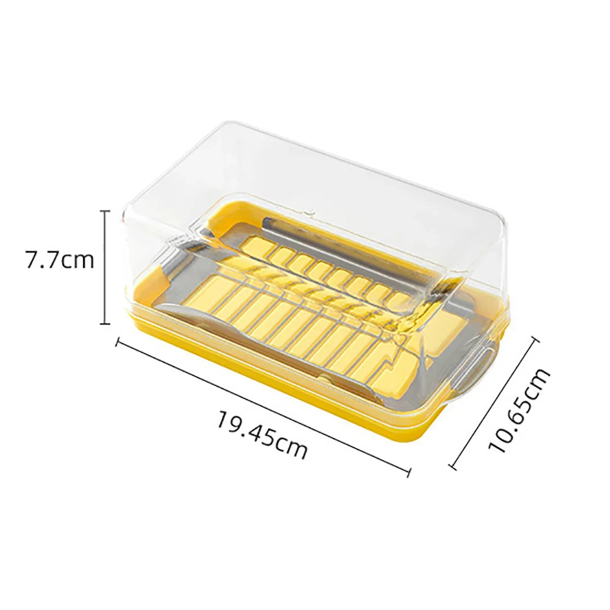 New Cheese Butter Cutting Storage Container Butter Cheese Fresh-Keeping Box with Lid Frozen Butter Refrigerator Crisper Box Peaceful Pleasures Health and Wellness large size