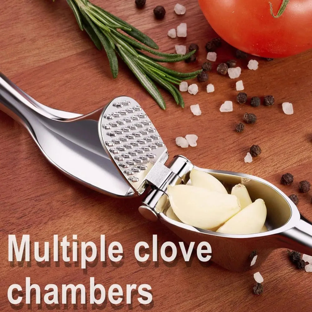 Stainless Steel Garlic Press Mincer – Detachable, Easy Clean