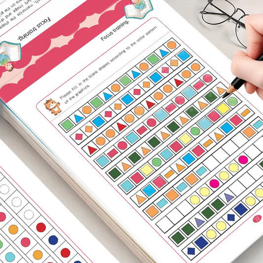 Mixed Puzzle Games Workbook 32 Pages Kids Visual Attention Training Peaceful Pleasures Health and Wellness