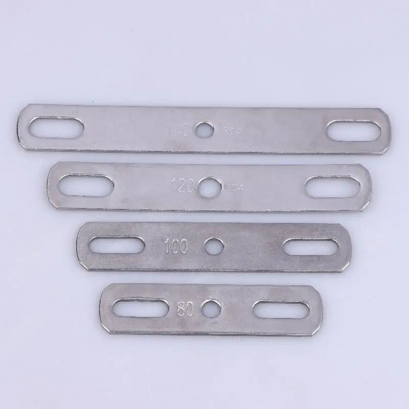 Double Hole Metal Straight Plate 304 Stainless Steel Thickened Flat Gasket With Holes Blocking Plate Bolt Accessories Peaceful Pleasures Health and Wellness