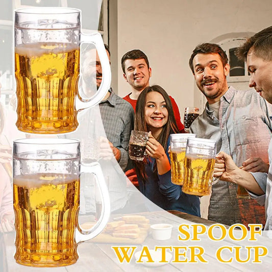 400ml Double-Layer Novelty Fake Beer Mug – Funny Prank Glass Novelty Beer Mug Peaceful Pleasures Health and Wellness