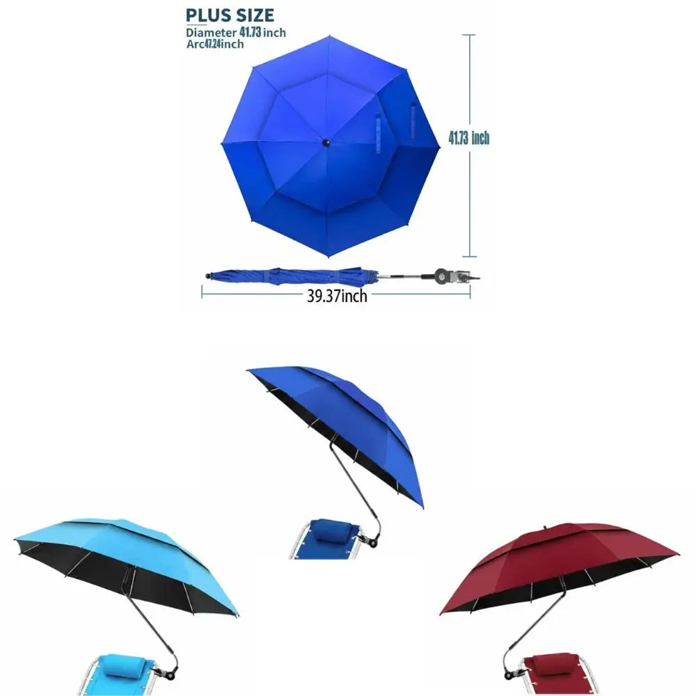 360° Adjustable Clamp Umbrella | Large UV Outdoor Shade