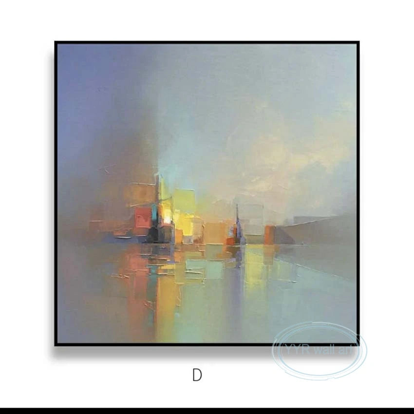 Abstract Art Oil Painting Handmade Canvas Hanging Poster Modern Combination Decorative Mural For Living Room Bedroom Restaurant Peaceful Pleasures Health and Wellness