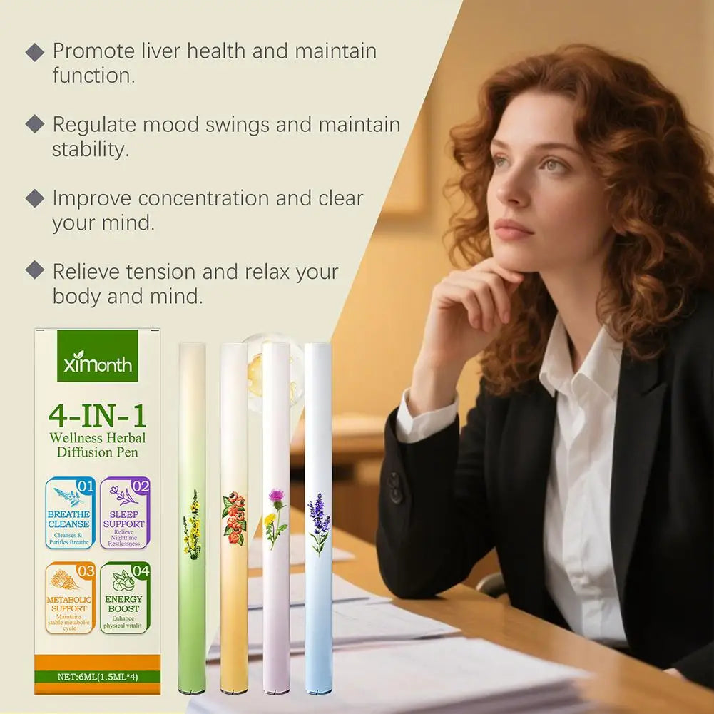 Herbal Energy Combination Bar Natural Herbal Formula Portable Clear Breathing Refreshing Aromatherapy Diffuser Lung-Cleansing Peaceful Pleasures Health and Wellness